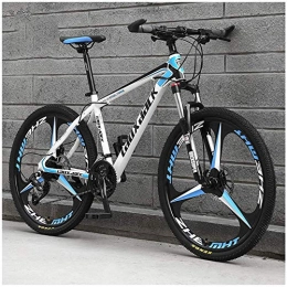 Qinmo Mountain Bike Qinmo Bicycle Mountain Bike 26 Inches, Variable Speed Carbon Steel Mountain Bike 21 / 24 / 27 / 30 Speed Bicycle Full Suspension MTB Riding Feels Relaxed and Comfortable Durable Bike, Size:30 speed, Colour:E