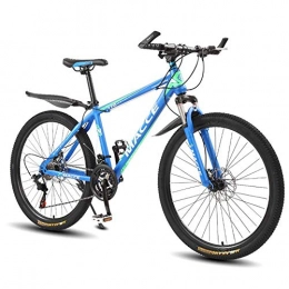 Qinmo Bike Qinmo Bicycle Mountain Bike for Adult 26 Inch, Men Women MTB with Dual Disc Brake, Full Suspension Mountain Trail Bike Outroad Bicycles, 21 / 24 / 27 Speed, Size:24 speed, Colour:C