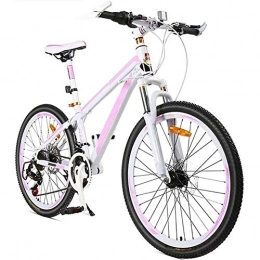QinnLiuu Mountain Bike QinnLiuu Mountain Bike Bicycle Adult Female Student 24 Inch 24 / 27 Variable Speed Aluminum Alloy Double Disc Brake Integrated Wheel Bicycle, 24 inches 24 speed