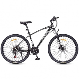 QIU Mountain Bike QIU Adult Mountain Bike, 26-Inch Wheels, Mens, Womens Kids18-Inch Steel Frame, 21 Speed, Disc Brakes (Color : White, Size : 26")
