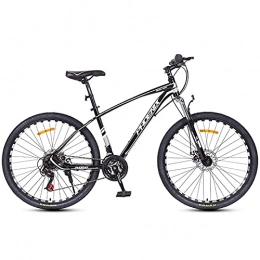 QIU Mountain Bike QIU Mountain Bikes HYX1 26 Inches 3 Spoke Wheels 21 Speed Mountain Bicycle Dual Disc Brake Bicycle (Color : White, Size : 26")