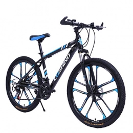Qj Mountain Bike Qj Mountain Bike, 30-Speed Shock-Absorbing Road Racing One Wheel 26-Inch Lightweight Shift Youth Bicycle White Blue