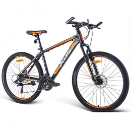 Qj Bike Qj Mountain Bikes 26 Inch, Aluminum 21 Speed Mountain Bike with Dual Disc Brake, Adult Alpine Bicycle, Anti-Slip Bikes, orange, 15.5in