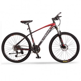 Qj Bike Qj Mountain Bikes, 27-Speed 27.5 Inch Big Tire Mountain Trail Bike, Dual-Suspension Mountain Bike, Aluminum Frame, Men's Womens Bicycle, Red