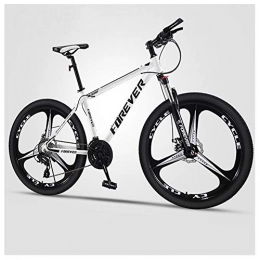 QMMD Bike QMMD 24-Inch Men's Mountain Bikes, Hardtail Mountain Bike, Adult Dual Disc Brake Mountain Trail Bike, 21-24-27-30-Speed High-carbon Steel Anti-Slip Bikes, C 3 Spoke, 30 speed