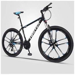 QMMD Bike QMMD 24-Inch Men's Mountain Bikes, Hardtail Mountain Bike, Adult Dual Disc Brake Mountain Trail Bike, 21-24-27-30-Speed High-carbon Steel Anti-Slip Bikes, D 10 Spoke, 27 speed