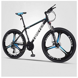 QMMD Bike QMMD 24-Inch Men's Mountain Bikes, Hardtail Mountain Bike, Adult Dual Disc Brake Mountain Trail Bike, 21-24-27-30-Speed High-carbon Steel Anti-Slip Bikes, D 3 Spoke, 27 speed
