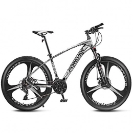QMMD Bike QMMD 27.5 Inch Men's Mountain Bikes, Front Suspension Hardtail Mountain Bike, 24, 27, 30, 33 Speed Shifting System, Aluminum Frame Bicycle, Adult Mountain Trail Bike, White 3 Spoke, 24 speed