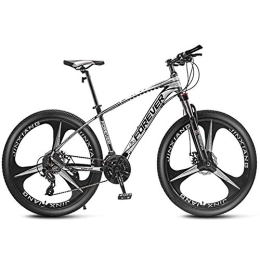 QMMD  QMMD 27.5 Inch Men's Mountain Bikes, Front Suspension Hardtail Mountain Bike, 24, 27, 30, 33 Speed Shifting System, Aluminum Frame Bicycle, Adult Mountain Trail Bike, White 3 Spoke, 30 speed