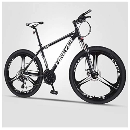 QMMD Bike QMMD Adult 24-Inch Mountain Bikes, 21-24-27-30-Speed Bicycle, High-carbon Steel Hardtail Mountain Bike, Men's Dual Disc Brake All Terrain Mountain Bike, A 3 Spoke, 21 speed
