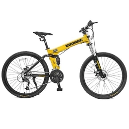 QMMD Mountain Bike QMMD Mountain Bikes 26-Inch, Adult Dual-Suspension Mountain Bike, 27-Speed Aluminum Frame Bicycle, Mens / Womens Anti-Slip Bikes, Disc Brake Mountain Bicycle, 26 Inch yellow, 27 speed