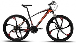QZ Mountain Bike QZ Adult Variable Speed Mountain Bike, Double Disc Brake Bikes, Beach Snowmobile Bicycle, Upgrade High-Carbon Steel Frame 26 Inch Wheel (Color : Orange, Size : 21 speed)
