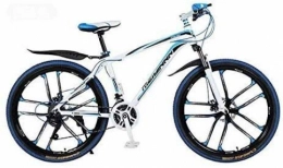 QZ Mountain Bike QZ Mountain Bike Bicycle, PVC And All Aluminum Pedals, High Carbon Steel And Aluminum Alloy Frame, Double Disc Brake, 26 Inch Wheels (Color : A, Size : 21 speed)