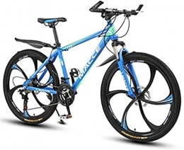 RDJSHOP Bike RDJSHOP 26 Inch Mountain Bike 21-Speed MTB ​​bicycle Dual Disc Brakes Bicycle, High Carbon Steel Frame, 6 Spoke Wheel, Ideal for Outdoor Cycling, Blue