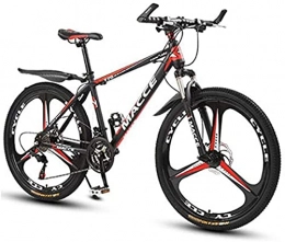 RDJSHOP Bike RDJSHOP Mountain Bike 21 Speed, 26 Inches 3-Spoke Wheel MTB, High Carbon Steel Frame, Dual Disc Brakes Mountain Bicycle, Red