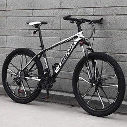 Relaxbx Mountain Bike Relaxbx 21 Speed Mountain Bike Double Disc Brake Road Bike Hard Tail Mountain Bicycle Recommended for Rider's Height 150CM-170CM, White