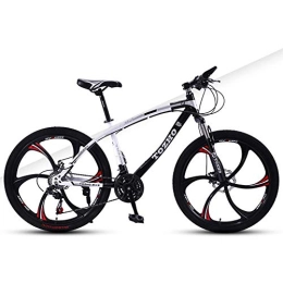 Relaxbx Mountain Bike Relaxbx 24 Inch High Carbon Steel Child Mountain Bike 24 Speed Double Disc Brake Bicycle Front Suspension MTB, Red