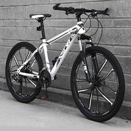 Relaxbx Bike Relaxbx Mountain Bike, 24 / 26 Inch Wheels, Lightweight Carbon Steel Frame 27 Speed, #A, 24inch