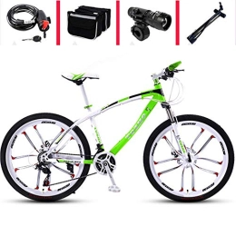 Relaxbx Bike Relaxbx Mountain Bike, Bicycle Male And Female Students Road 30-Speed Double Shock Disc Brakes 26 Inch Light Off-Road Adult Bicycle, 26 INCH