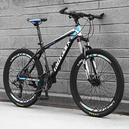 Relaxbx Bike Relaxbx Mountain Bikes Bicycles 21 Speeds Lightweight Carbon Steel Frame Road Bike Disc Brake Spoke Wheel, Blue, 26inch