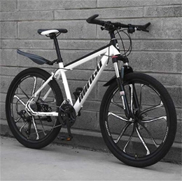 WJSW Mountain Bike Riding Damping Mountain Bike, City Road Bicycle - Dual Suspension Mens MTB (Color : White, Size : 27 Speed)