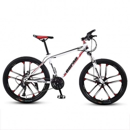 Rindasr Mountain Bike Rindasr 24 / 26 inch Off-Road Road Racing Mountain BikeHigh carbon steel frame + double disc brake Variable Speed shock absorption bicycleMen and women Outdoor Riding 10 cutter Integrated Wheel Travel