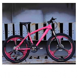 RYP Mountain Bike Road Bikes Bicycle Mountain Bike MTB Adult Road Bicycles For Men And Women 26In Wheels Adjustable Speed Double Disc Brake Off-road Bike (Color : Pink, Size : 21 speed)