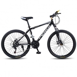RSJK Mountain Bike RSJK Adult mountain bike bicycle Cross-country bicycle 26 inch 21 / 24 / 27 shifting system Shock absorber front fork Front and rear mechanical disc brakes@Black and White_21 speed 26 inch