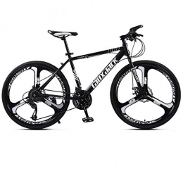 RSJK Bike RSJK Adult mountain bike Cross-country racing bicycle 26 inch 24 shifting system Front and rear double disc brakes One wheel black@3 knives - black_26 inch 24 speed