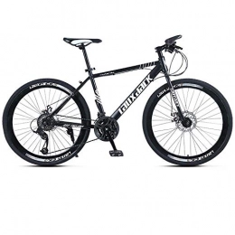 RSJK Bike RSJK Adult mountain bikes Cross-country racing bicycles Male and female students bicycles 26-inch 21-speed system Dual-disc brakes One-wheeled yellow@High with - black_26 inch 21 speed