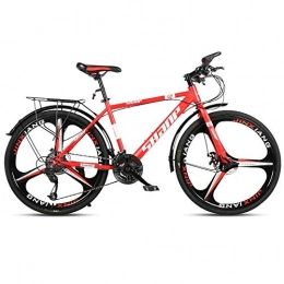 RSJK Mountain Bike RSJK Outdoor mountain bike adult unisex off-road bicycle 27 shifting system 26-inch aluminum alloy wheel front and rear disc brakes safe and reliable@3 cutter wheel red_27 shifting system 26 inches
