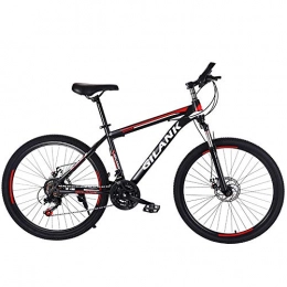 RSJK Mountain Bike RSJK Outdoor mountain bike Unisex cross-country bicycle 21 shifting system 26-inch wheel Front and rear mechanical disc brakes Front fork shock absorber Safety and comfort