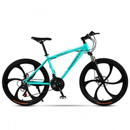 RSJK Mountain Bike RSJK Outdoor mountain bike Unisex cross-country bicycle 27 shifting system 24-26 inch wheel suspension front fork front and rear disc brake@[6-knife wheel] light blue_27-speed 26-inch