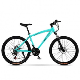 RSJK Bike RSJK Outdoor mountain bike Unisex off-road bicycle 21 shifting system 26-inch wheel suspension front fork front and rear disc brake@Spoke wheel light blue_21 speed 26 inches
