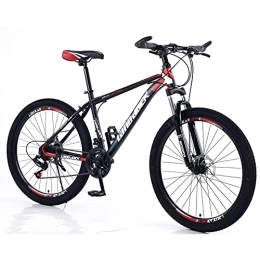RSTJ-Sjef Bike RSTJ-Sjef 27 Speed 26 Inch Mountain Bike High-Carbon Steel Frame with Double Disc Brake And Shock-Absorbing Front Fork, Trail Bicycle for Men Women Adult, Red