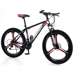 RSTJ-Sjef Mountain Bike RSTJ-Sjef Mountain Bicycle for Adults, 27 Speed 26 Inch Trail Bike with Double Disc Brake And Shock-Absorbing Front Fork, High-Carbon Steel Frame, Red