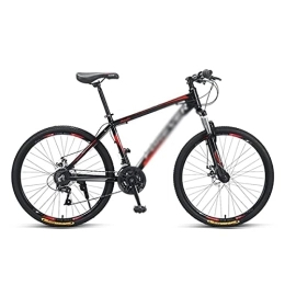 SABUNU Bike SABUNU Mountain Bike 26 Inch Front Suspension 24 / 27-Speeds Carbon Steel Mountain Bike For Adults Dual Disc Brake MTB Bikes For Men And Women(Size:24 Speed, Color:Ed)