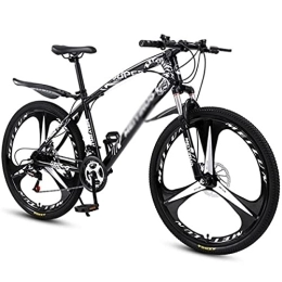SABUNU Mountain Bike SABUNU MTB Bicycle 26 Inch Wheels Mountain Bike High-carbon Steel Frame 21 / 24 / 27 Speed Shifter With Disc Brakes(Size:21 Speed, Color:black)