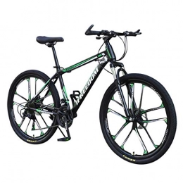 Salalook Mountain Bike Salalook 26Inch Mountain Bike, MTB Bicycle, Mountain Bicycle for Adult Student Outdoors, High-carbon Steel Hardtail Mountain Bike, 21 Speed (Green)