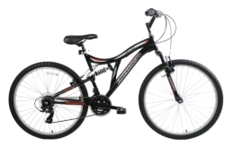 Discount Bike Salcano Hector 24" Wheel Dual Full Suspension Mountain Bike Kids Bike 14" Frame Age 8+ Black
