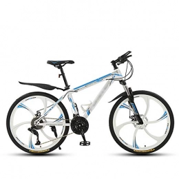 SANJIANG Mountain Bike SANJIANG 24 / 26" Mountain Bicycle With Suspension Fork 21 / 24 / 27 / 30-Speed Mountain Bike With Disc Brake, Robust High Carbon Steel, White-24in-27speed
