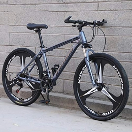 SANJIANG Bike SANJIANG Mountain Bike, 21 / 24 / 27 / 30 Speed Double Disc Brake City Bikes 24 / 26 Inches All-Terrain Adaptation Hard Tail Front Shock Absorber Suspension, D-24in-21speed