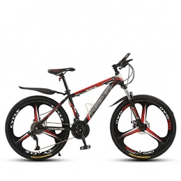 SANJIANG Mountain Bike SANJIANG Mountain Bike, Front Suspension, 21 / 24 / 27 / 30-Speed, 24 / 26-Inch Wheels, High-carbon Steel With Dual Disc Brakes Front Suspension Fork For Men, Red-24in-30speed