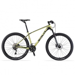 SAVADECK Mountain Bike SAVADECK DECK6.0 Carbon Mountain Bike 27.5" / 29" XC Offroad Mountain Bicycle Ultralight Carbon Fiber MTB with 30 Speed Shimano DEORE M6000 Groupset and Complete Hard Tail (Yellow, 27.5 * 17)