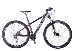 SAVANE Carbon Fiber Mountain Bike, DECK300 29" Complete Hard Tail Carbon Fiber Mountain Bicycle MTB 30 Speed with M6000 DEORE Group Set (Black Grey, 29 * 17'')