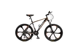 SEESEE.U Mountain Bike SEESEE.U Mountain Bike Unisex Hardtail Mountain Bike 24 / 27 / 30 Speeds 26Inch 6-Spoke Wheels Aluminum Frame Bicycle with Disc Brakes and Suspension Fork, Orange, 27 Speed