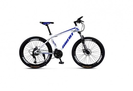 SEESEE.U Mountain Bike SEESEE.U Mountain Bike Unisex Hardtail Mountain Bike High-Carbon Steel Frame MTB Bike 26Inch Mountain Bike 21 / 24 / 27 / 30 Speeds with Disc Brakes and Suspension Fork, Blue, 30 Speed
