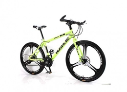 SEESEE.U Mountain Bike SEESEE.U Mountain Bike Unisex Mountain Bike 21 / 24 / 27 / 30 Speed High-Carbon Steel Frame 26 Inches 3-Spoke Wheels Bicycle Double Disc Brake for Student, Green, 27 Speed