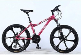 PARTAS Mountain Bike Senior Rider- Wheel Front Suspension Female Off-Road Student Shifting Adult Bicycle, Lightweight Aluminum Alloy Full Frame, Free Wall-mounted Hook 2 PCS (Color : Pink, Size : C)