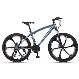 SHANJ Mountain Bike SHANJ Adult Mountain Bikes, 24 / 26inch Men's Road Bicycles, Womens Commuter City MTB Bicycle, 21-Speed, Suspension Forks, Disc Brakes, Multi-Color Options